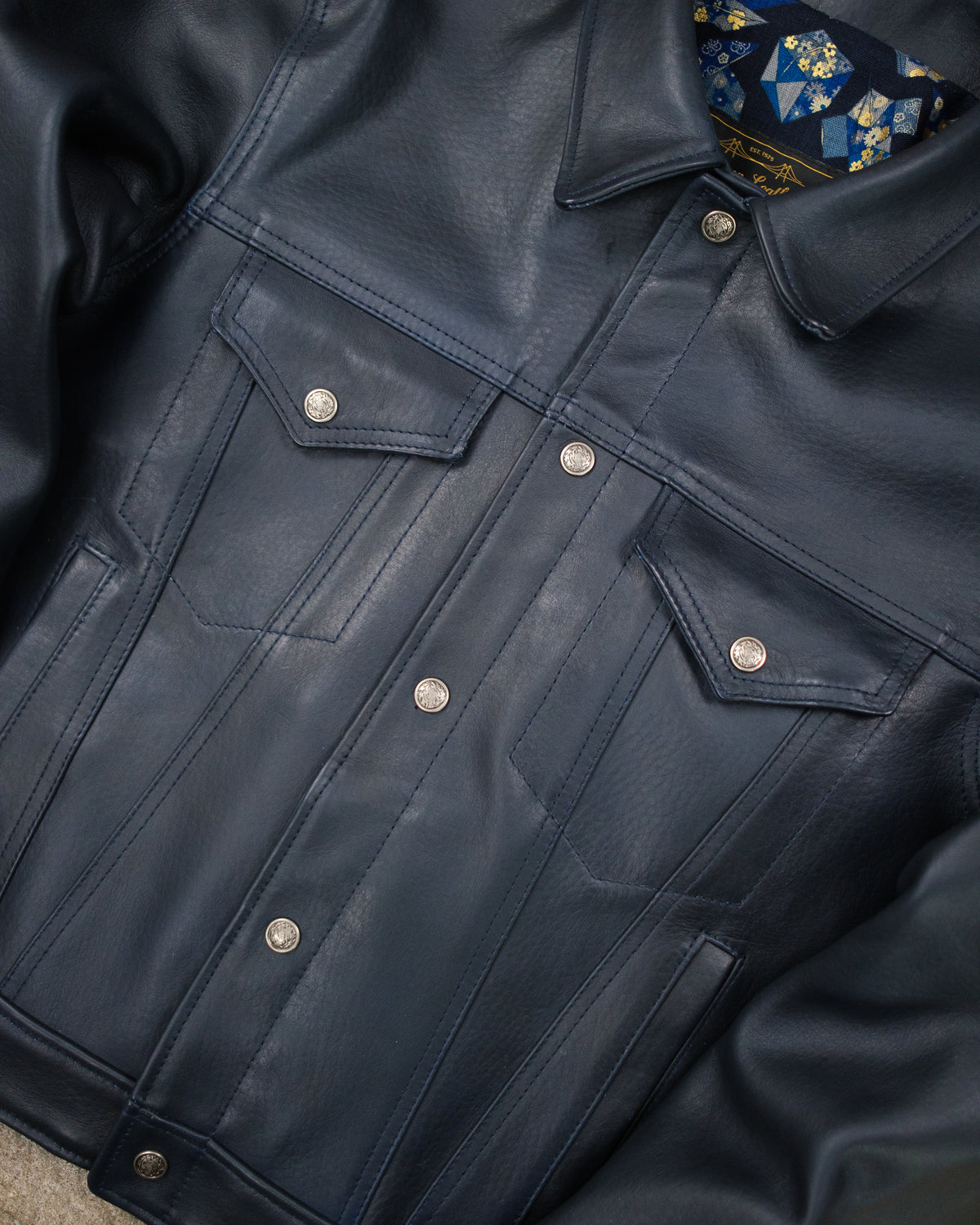 M-LEI Pitch Blue City Horween Essex Steerhide