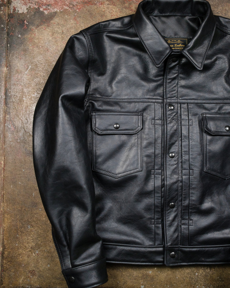 Type II Tumbled Black Licorice Cowhide